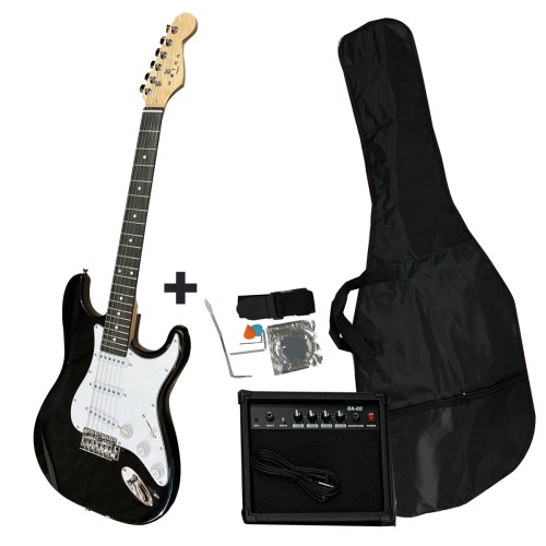 Pack combo de guitarra eléctrica + Amplificador + Funda, strap, uñetas y cuerdas (Tienda San Diego)