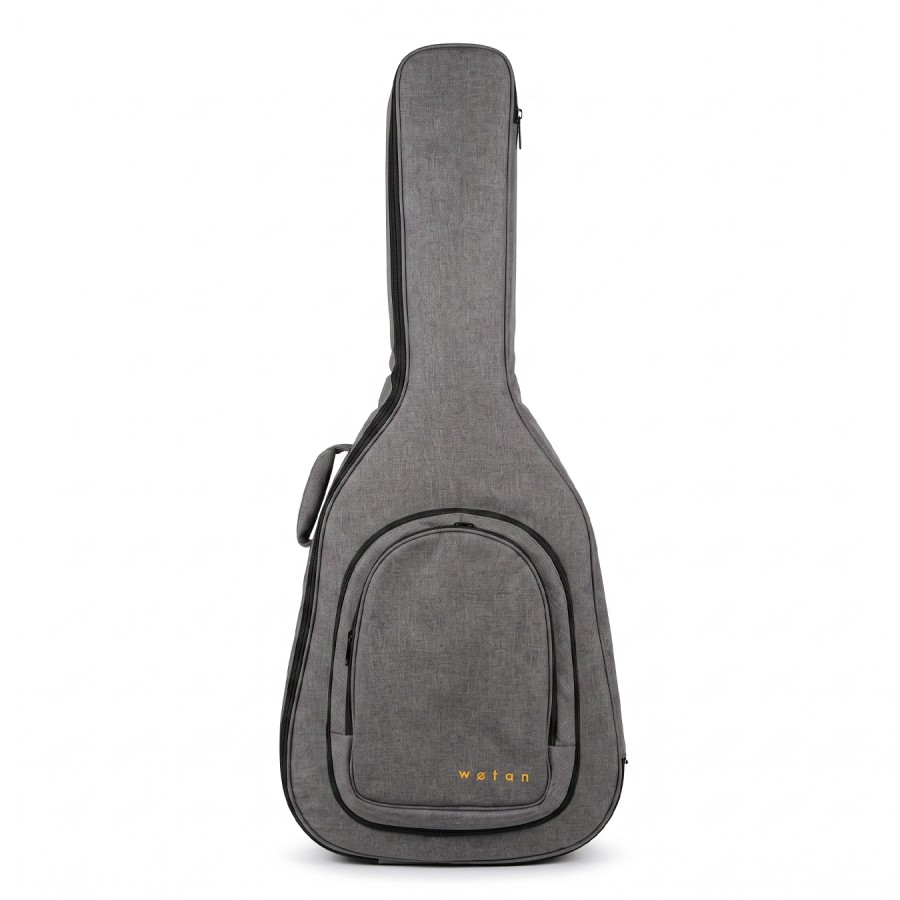 Funda semi rígida para guitarra acústica gris con espuma de 20 mm 