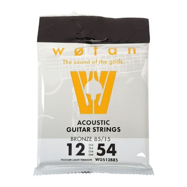 Set de cuerdas encordado para Guitarra Acústica medium light 012-054 Bronce 85/15 Cuerdas